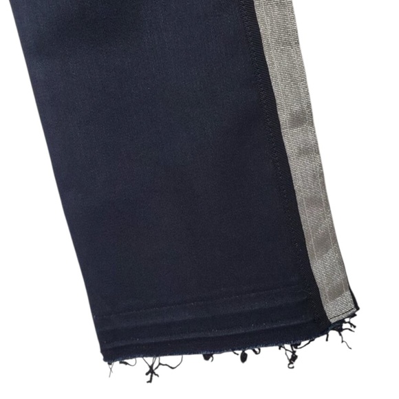 VERONICA BEARD Carley “Kick Flare” High Rise Black Jeans w/Silver Tux Stripe 25 - Picture 8 of 8